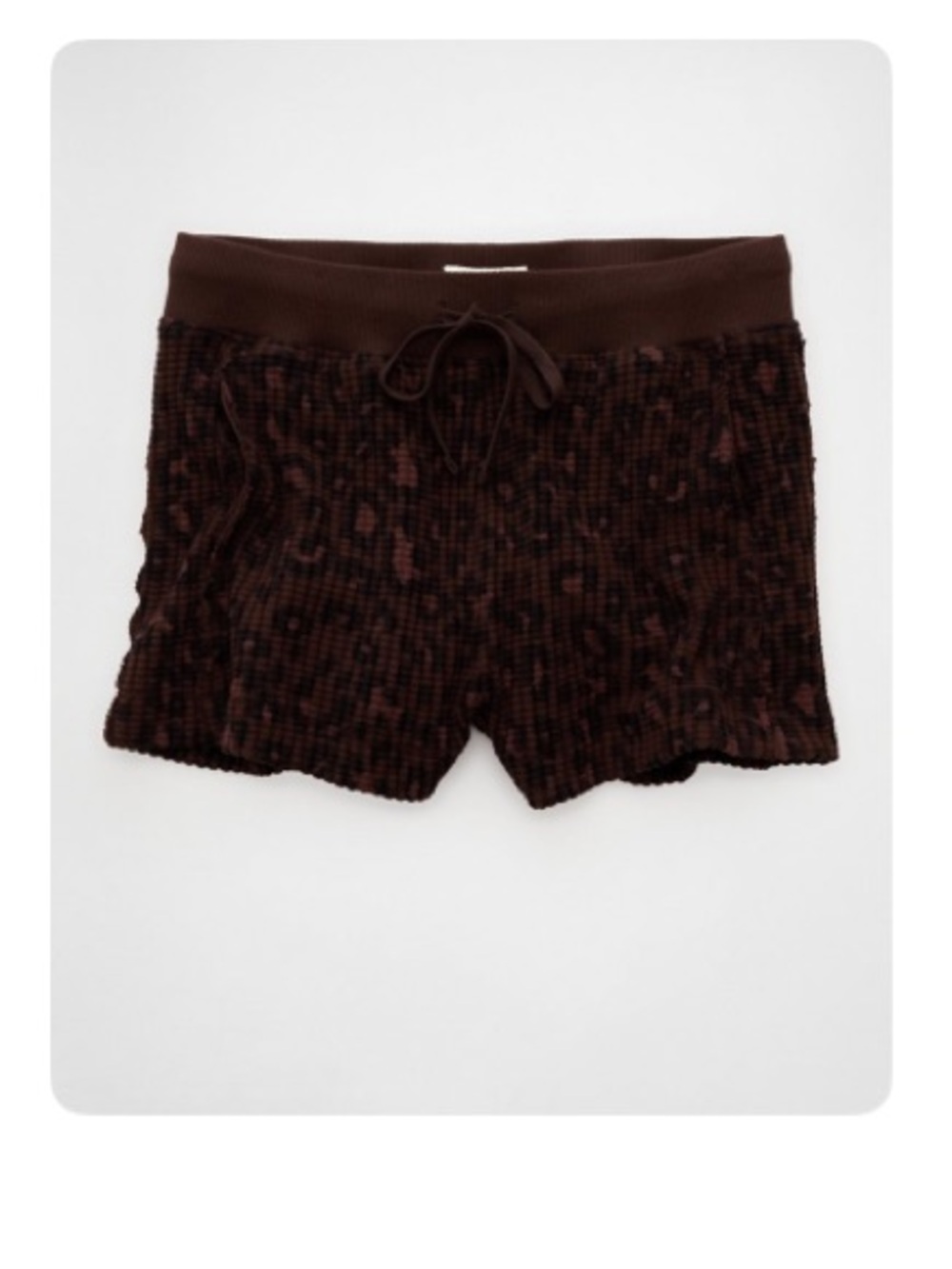 American Eagle High-Waisted Big Hug Waffle Short in color Terrace